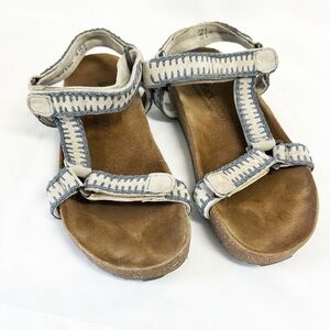 LAIDBACK LONDON Leather Sandals Strappy Casual Size 7.5